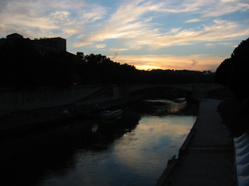 View of Ponte Garibaldi over the River Tiber