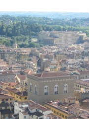 View of Palazzo Pitti and Boboli gardens