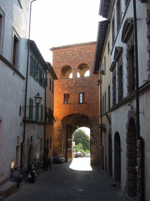 View of gate from within city wall